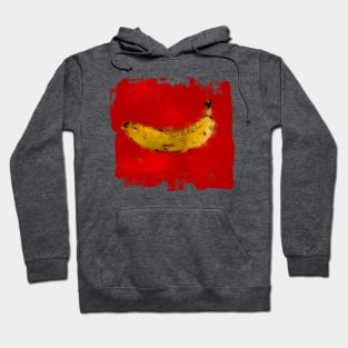 Pop Art Banana over red background Hoodie